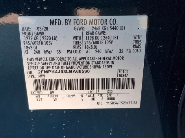 FORD EDGE SEL 2020 - 13